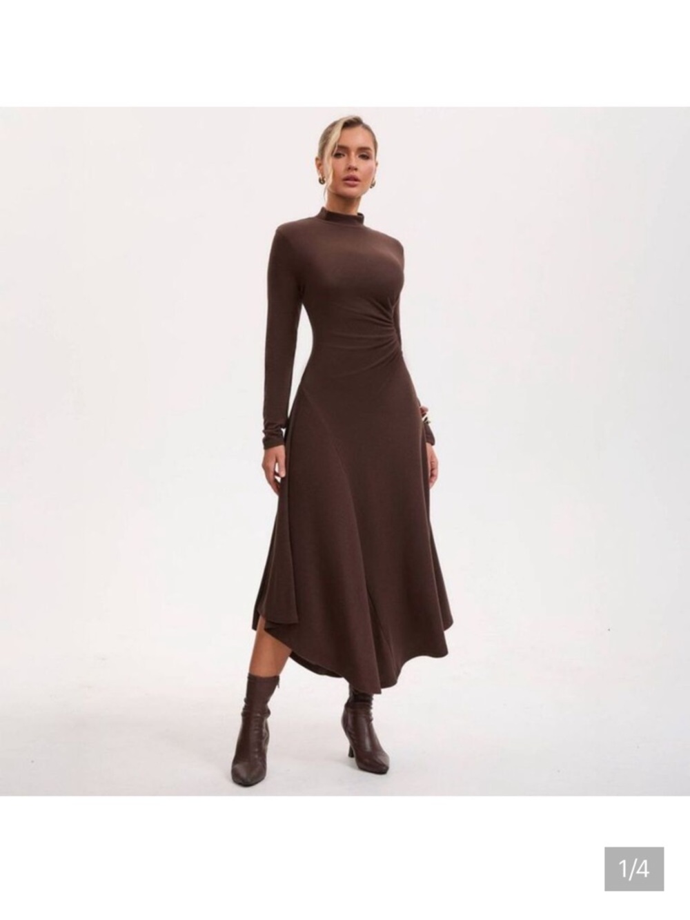 A New Day - Women's
Asymmetrical A-Line Dress - A New Day Dark Brown